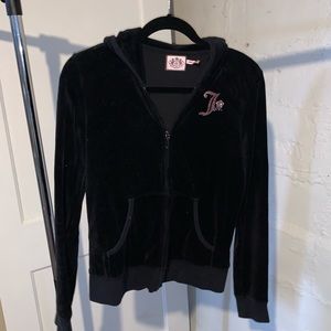 Juicy Couture Velvet Zip-Up Hoodie